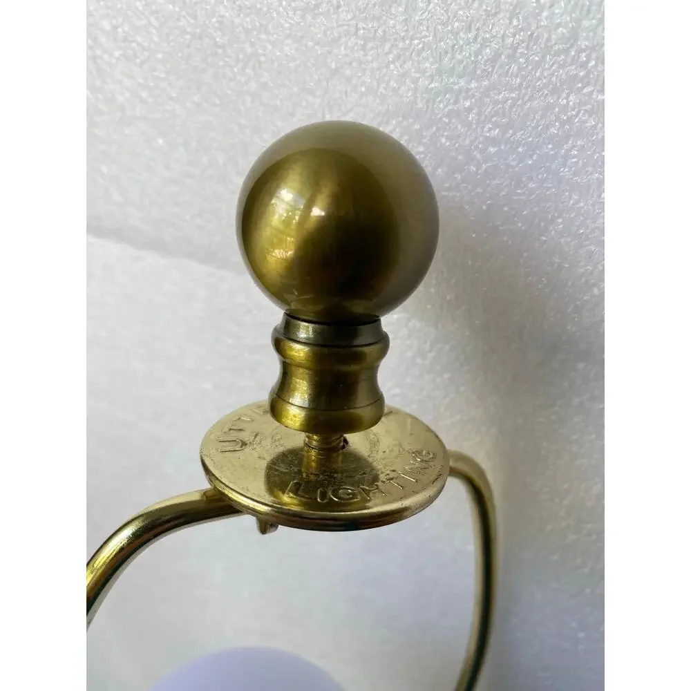 Elegant Gold Table Lamp with Gold Sculptural Metal Body Modern Acrylic Base